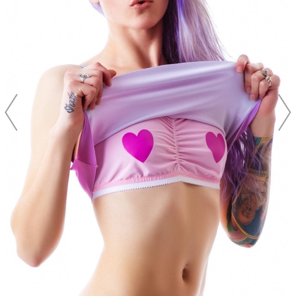 wildfox flutter bikini lavender ski heart